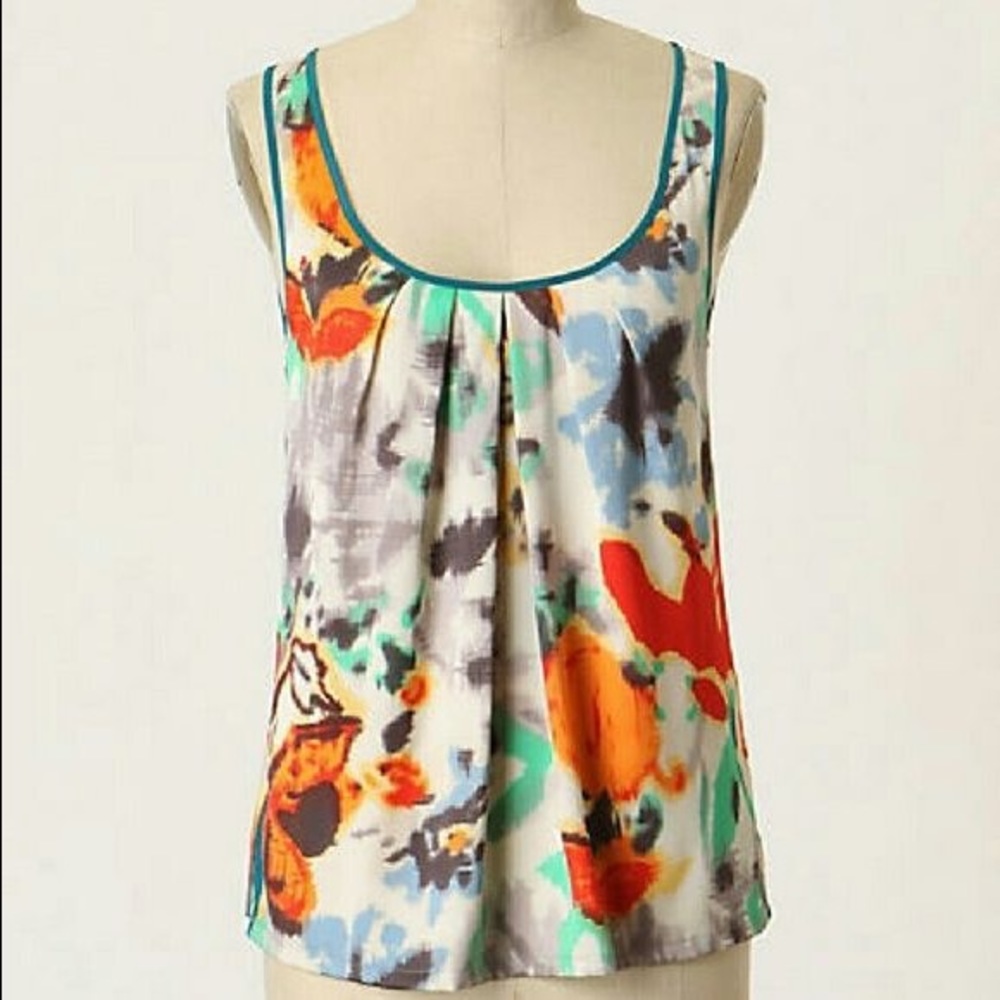 Anthropologie (Fei) Silk Floral Top